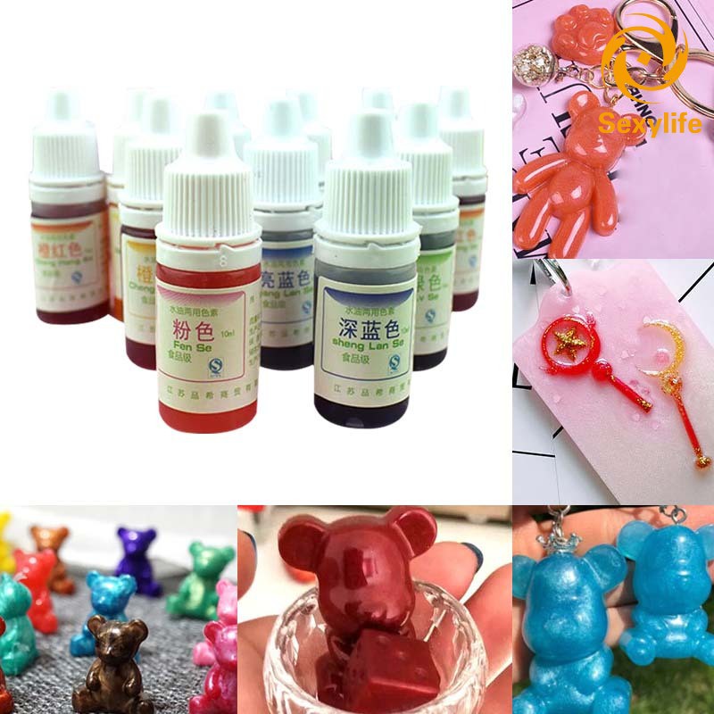 Bộ màu nhựa resin làm slime đồ chơi DIY tiện dụng