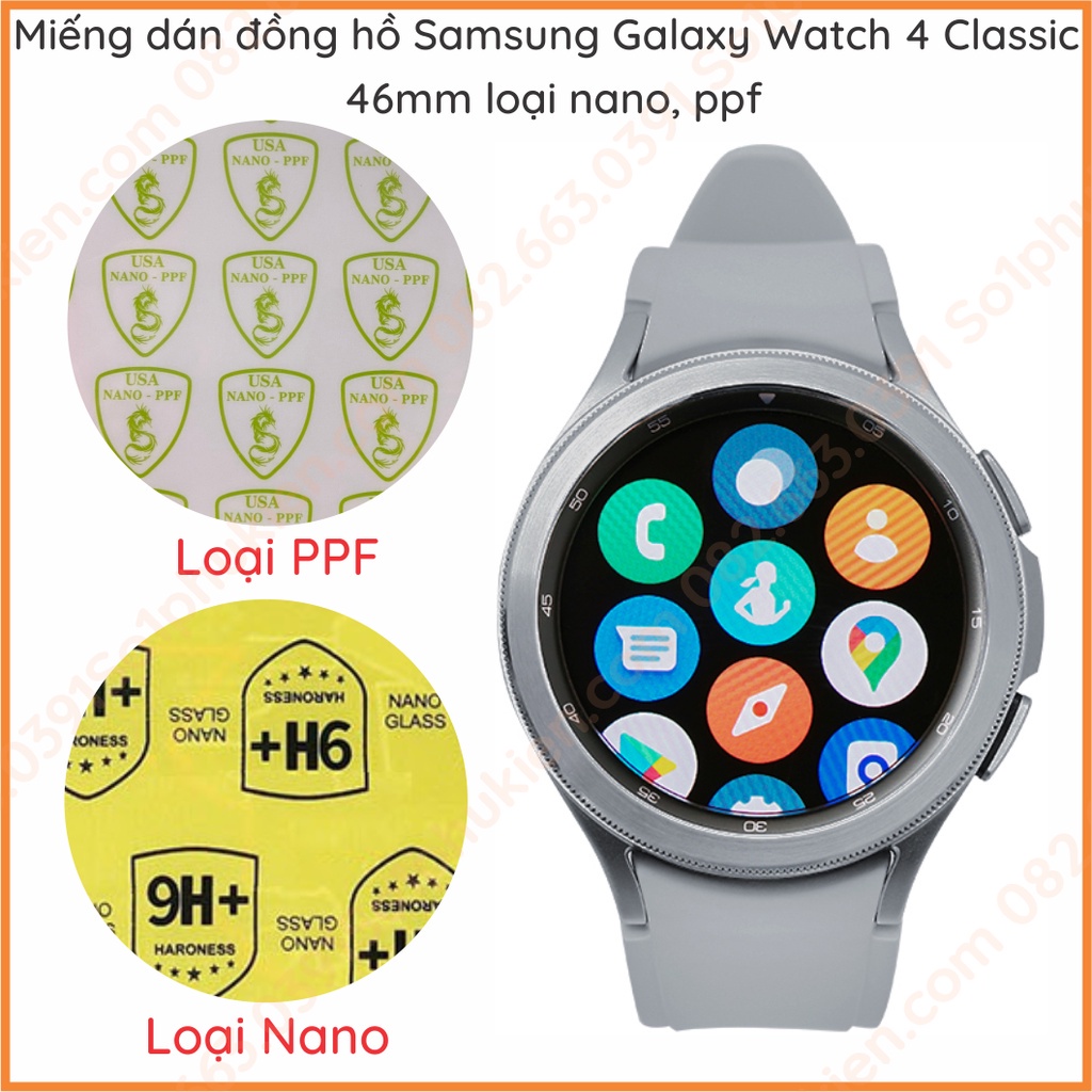 Dán cường lực nano , ppf chống trầy Samsung Galaxy Watch 4 Classic 46mm