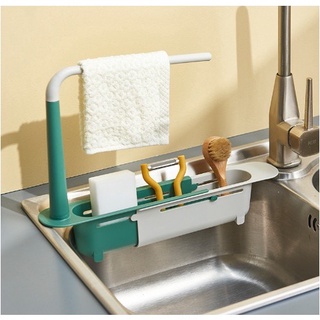 Giá để giẻ rửa bát - khay để giẻ rửa bát có thanh phơi khăn