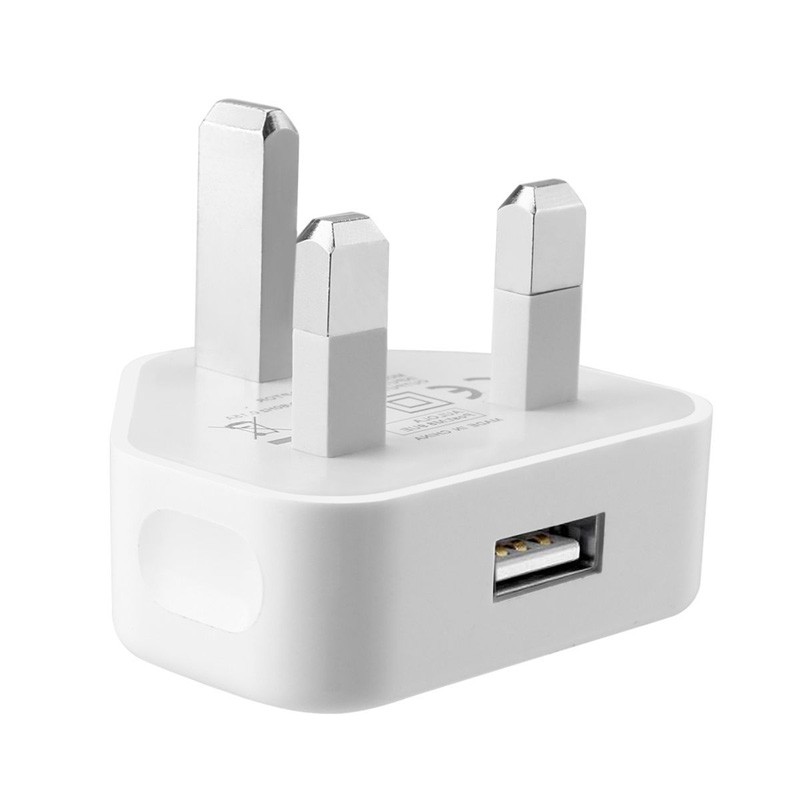 Phích Cắm Chuyển Đổi 3 Chấu Usb Uk ~ Cho Samsung Iphone Ipad