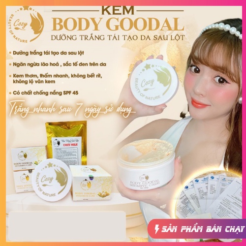 KEM BODY GOÔDAL 300GR + 1SET TẮM TRẮNG COZY - CZ2
