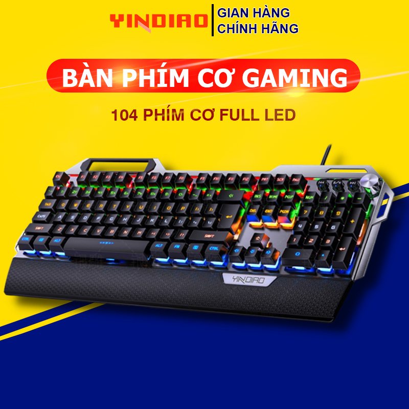 Bàn Phím Cơ Gaming YINDIAO K100 Blue Switch 104 Phím