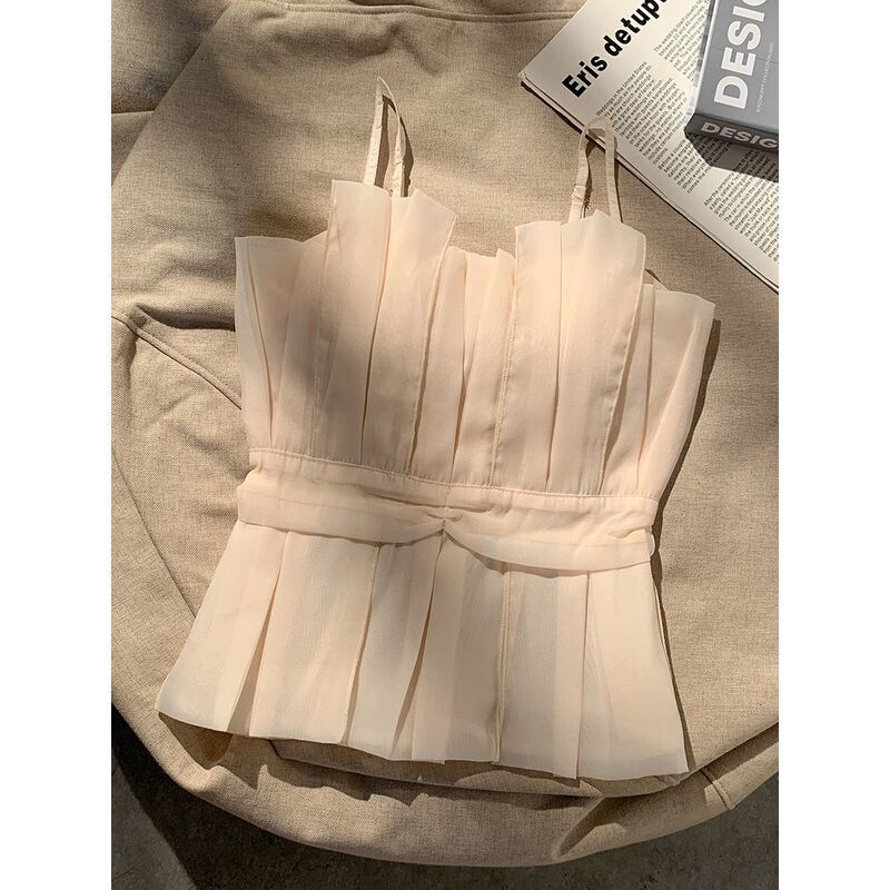 Áo Ống Hai Dây Bằng Vải Voan Thời Trang Mùa Hè Dành Cho Nữ