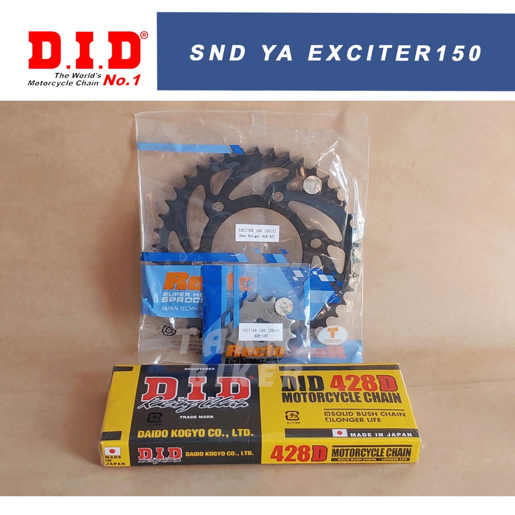 Sên Nhông Đĩa Recto Dùng Cho Xe Exciter 150 các đời hàng tời Recto và DID Japan