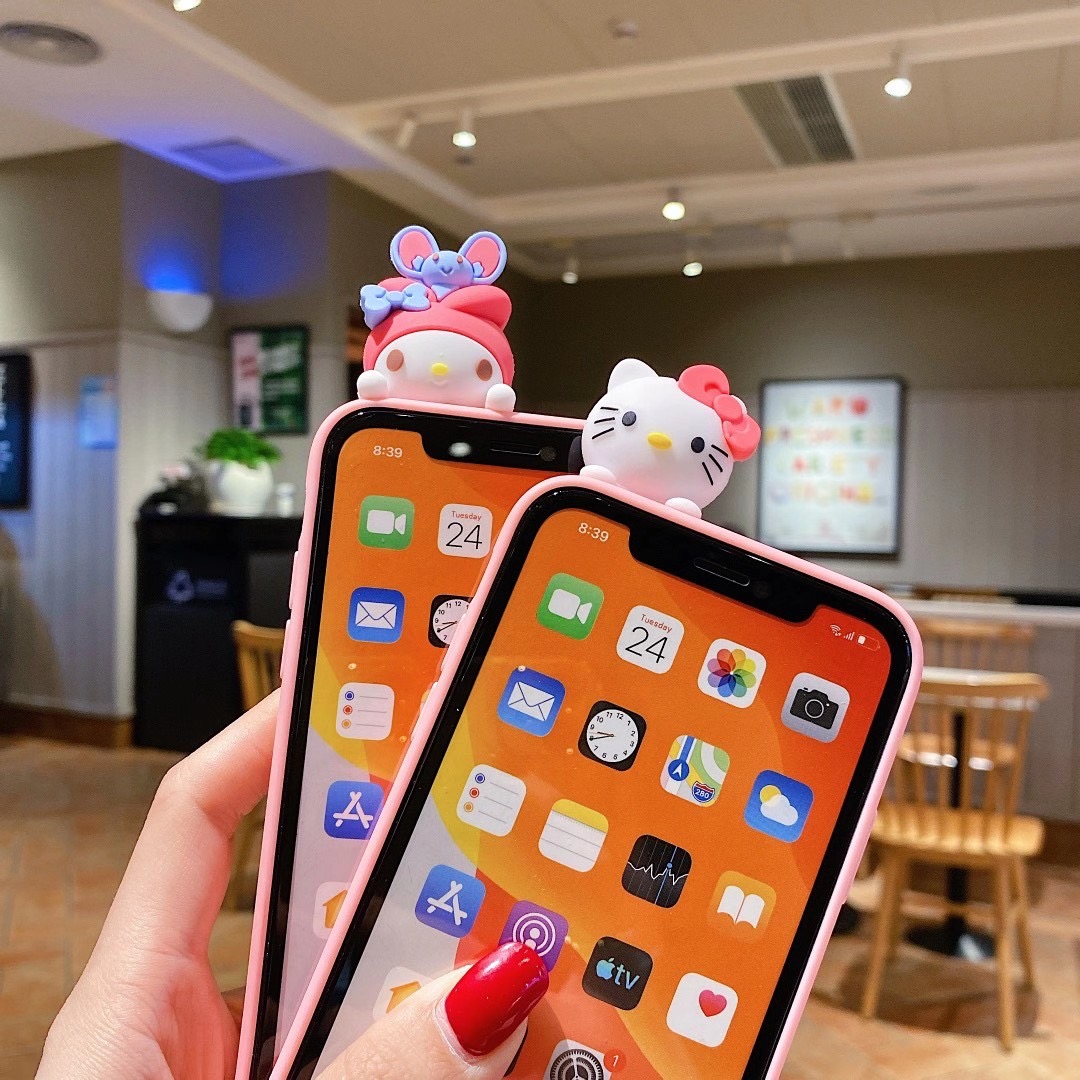 Ốp điện thoại Hello Kitty MY Melody 3D có giá đỡ dây đeo SamsungJ3 J5 J7 2016 J5 J7 Pro J2 J5 J7 Prime J4 J4+J6 Plus J8