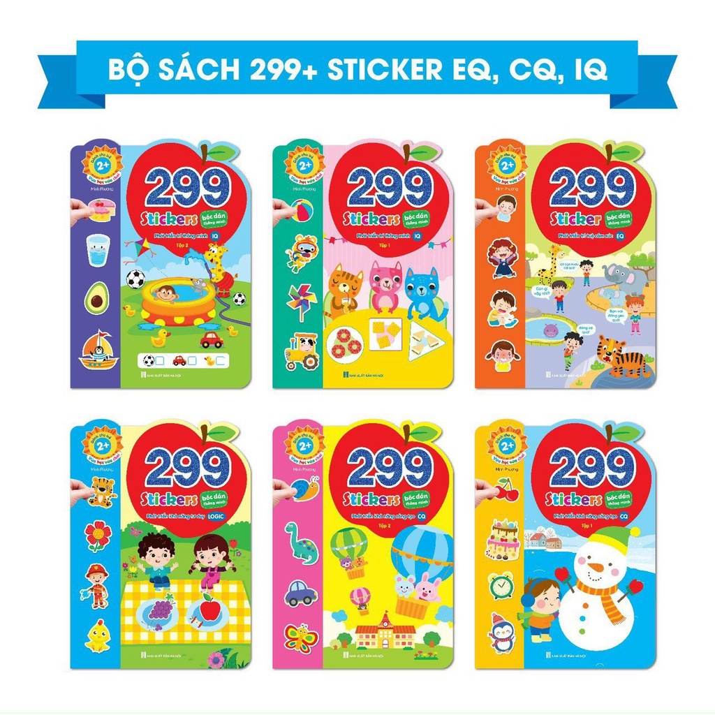 Sách -   299 sticker bóc dán thông minh phát triển IQ EQ CQ