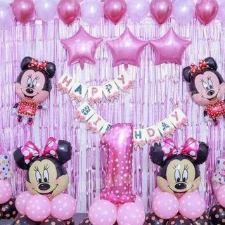Set bong bóng trang trí sinh nhật chuột mickey