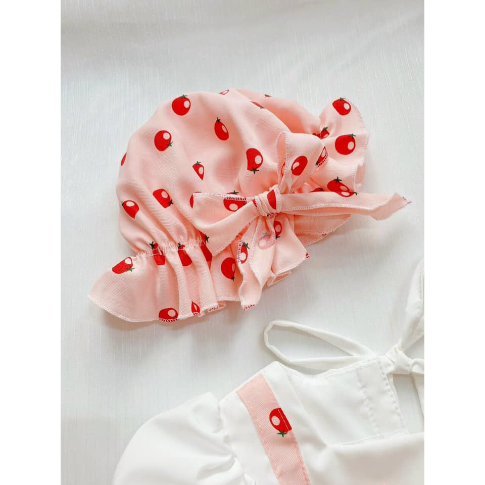 Bodysuit cho bé hồng cà chua nhí