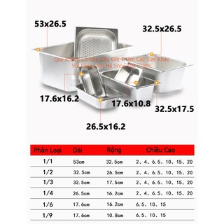 Khay Inox Đựng Topping 1/6