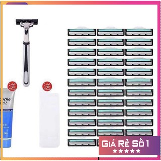SET DAO CẠO RÂU + 36 ĐẦU DAO THAY THẾ (Tặng kèm tuýp kem cạo râu)