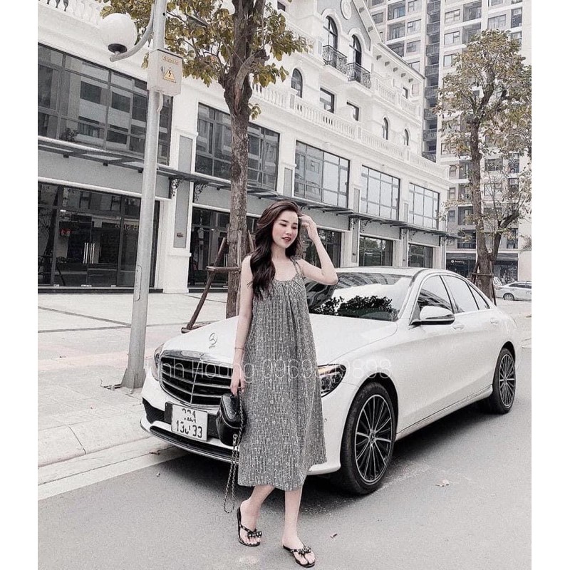 [Mã FAGREEN245 giảm 10% tối đa 30K đơn 99K] váy 2s kẻ hoa xinh đẹp | BigBuy360 - bigbuy360.vn