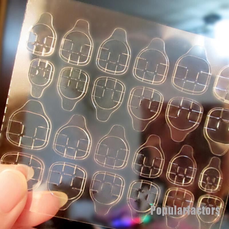 (Hàng Mới Về) Bộ 24 Móng Tay Giả 2 Mặt Siêu Mỏng