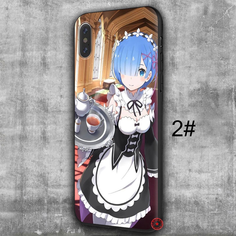 Ốp điện thoại mã UOL14 hình anime Re Zero Ram Rem thích hợp cho IPHONE SE XR 5 5S 6 6S 7 8 11 PRO MAX PLUS