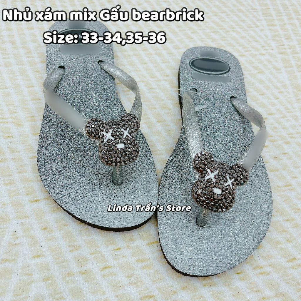 Dép HVN Nhủ xám +Charm