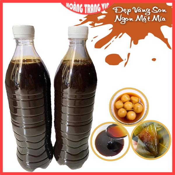 500ml Mật mía Làng Găng Nghệ An nguyên chất đặc màu cánh gián dùng nấu ăn hay nguyên liệu làm bánh, nấu chè