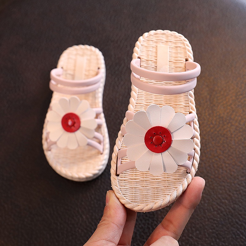 Dép Cho Bé Gái Họa Tiết Hoa Dễ Thương Mềm Mại Bền Đẹp - Mã K31