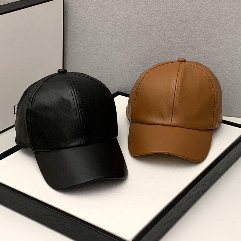 Mũ lưỡi trai chất liệu da PU phong cách Hàn Quốc cho cả gia đình