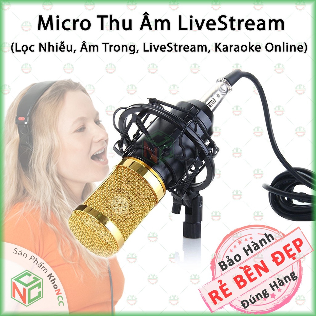 [KhoNCC] Micro Thu Âm BM900 Chuyên Nghiệp - Hát Karaoke trực tuyến - Livestream cực hay - NPD-4596-BM900 (Ngẫu nhiên)