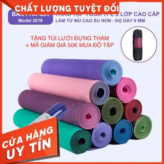 Thảm tập yoga tpe nano 2 lớp 6mm cao cấp 2020 - Hàng nhập khẩu