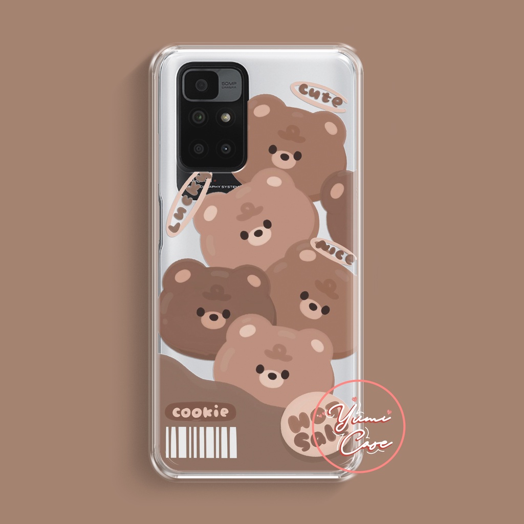 Ốp lưng điện thoại cho Xiaomi Mi 11/ Mi 11 lite/ Mi 11t/ Mi 12 in GẤU BÁNH 2-4 Yumi Case