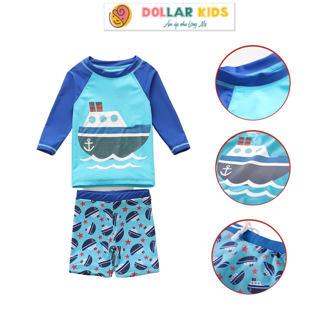 Đồ Bơi Trẻ Em Dollarkids In Dễ Thương Dành Cho Bé Trai Từ 10kg Đến 46kg