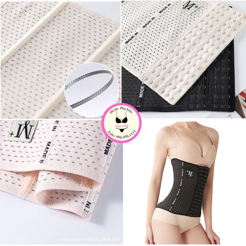 Gen bụng định hình giảm mỡ chống cuộn .Đai nịt bụng siết eo thông hơi nhiều nấc cài GB4