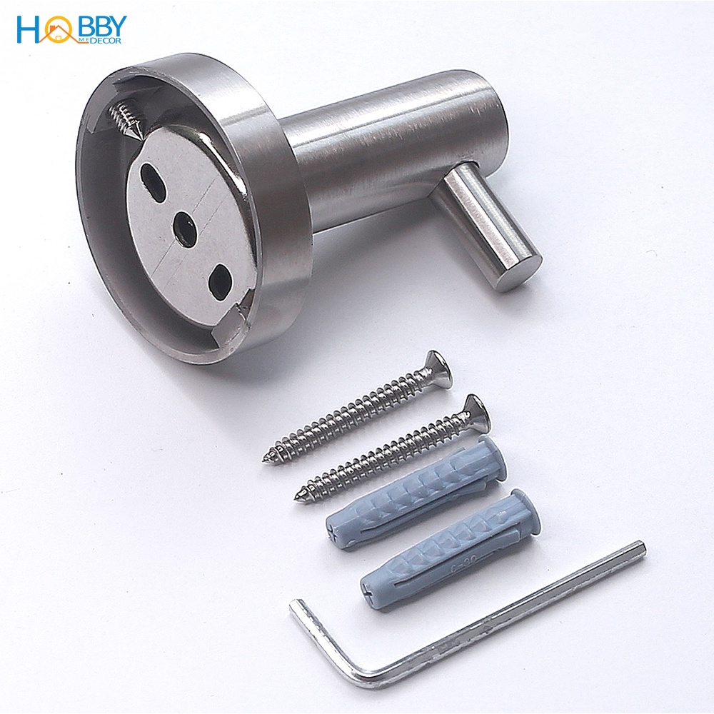 Móc treo quần áo phòng tắm 1 chấu nhỏ gắn tường HOBBY Home Decor MT1C inox 304