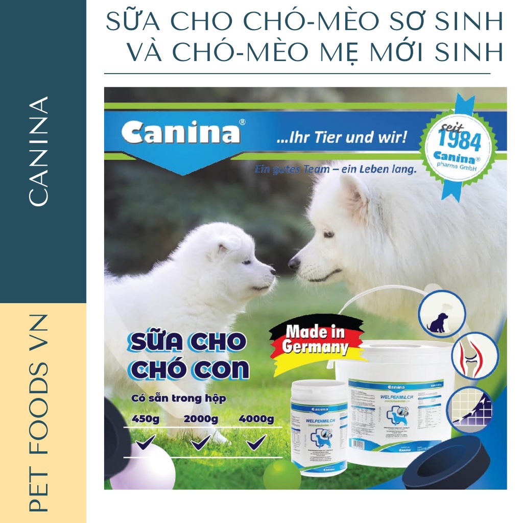 Sữa bột cho Chó Con và Mèo Con CANINA 2kg