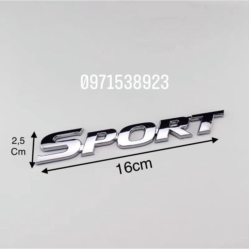 Tem chữ SPORT dán thân xe hàng cao cấp