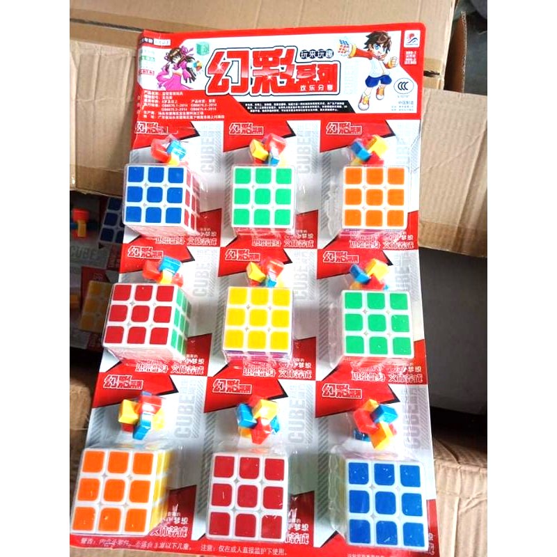 Sỉ / Buôn rubik_ Đồ chơi Rubik_Vỉ 9 chiếc