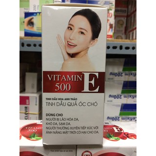 Vitamin 500 e,e óc chó chống oxy hóa, chống lão hóa da, bổ sung vitamin e, giúp sáng da, đẹp da