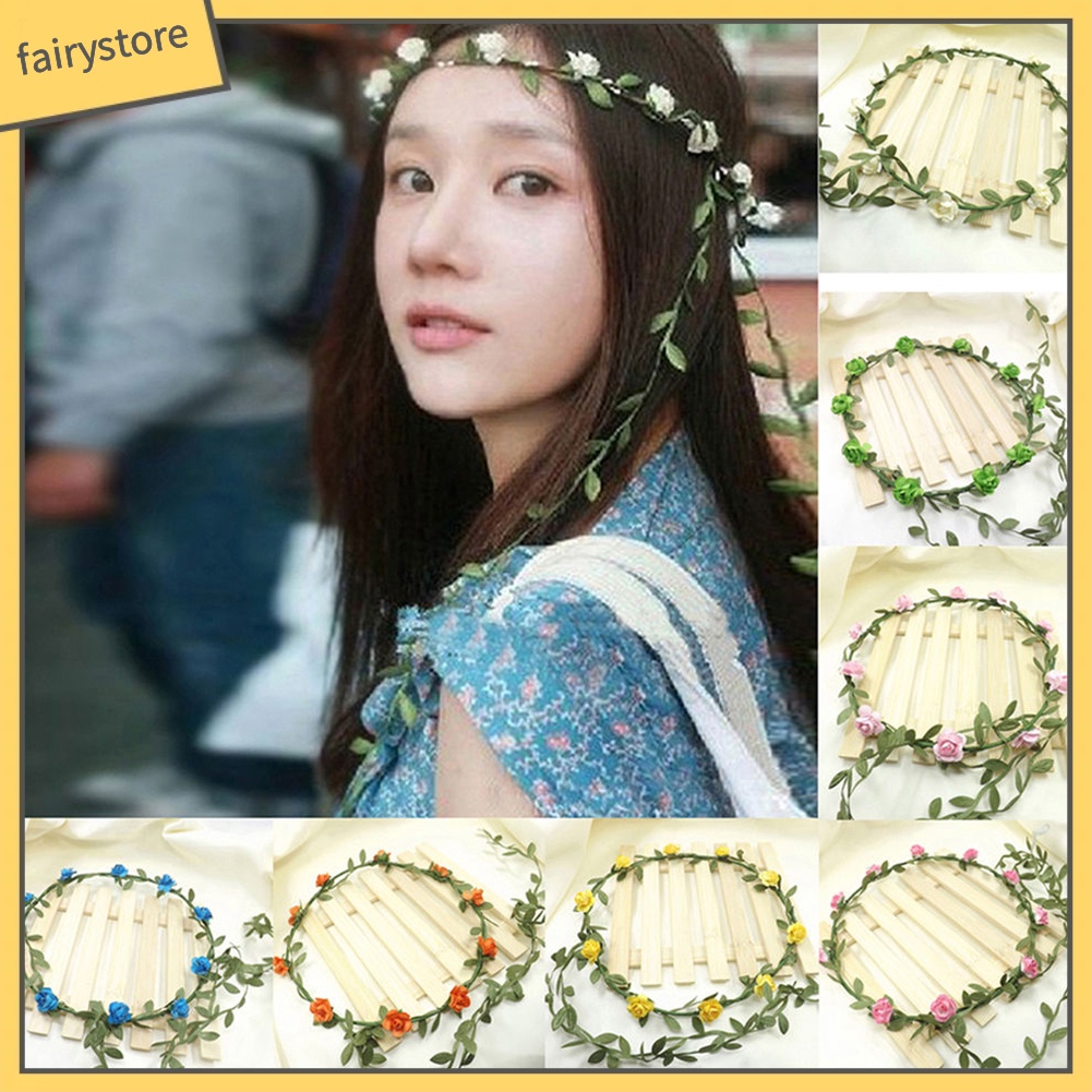 Vòng hoa phong cách boho thời trang dành cho cô dâu