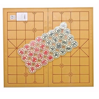 01 bộ cờ tướng bàn nhựa màu gỗ