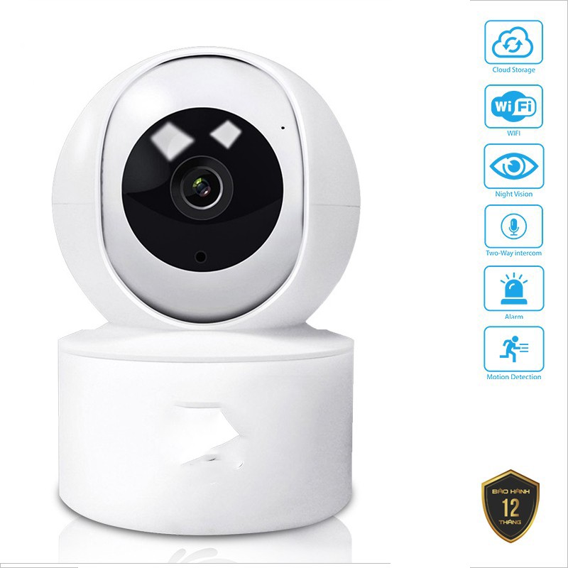 Camera IP Wifi ESCAM V9XM 2.0MP FullHD 1080P hồng ngoại ban đêm - đàm thoại 2 chiều (Trắng) - Nhất Tín Computer