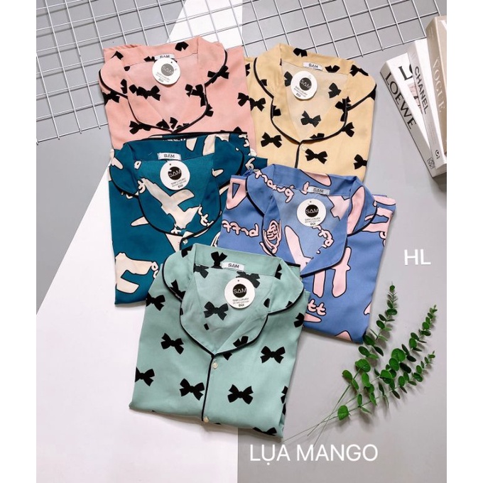 Bộ đùi  Pyjama lụa  mango siêu xinh.