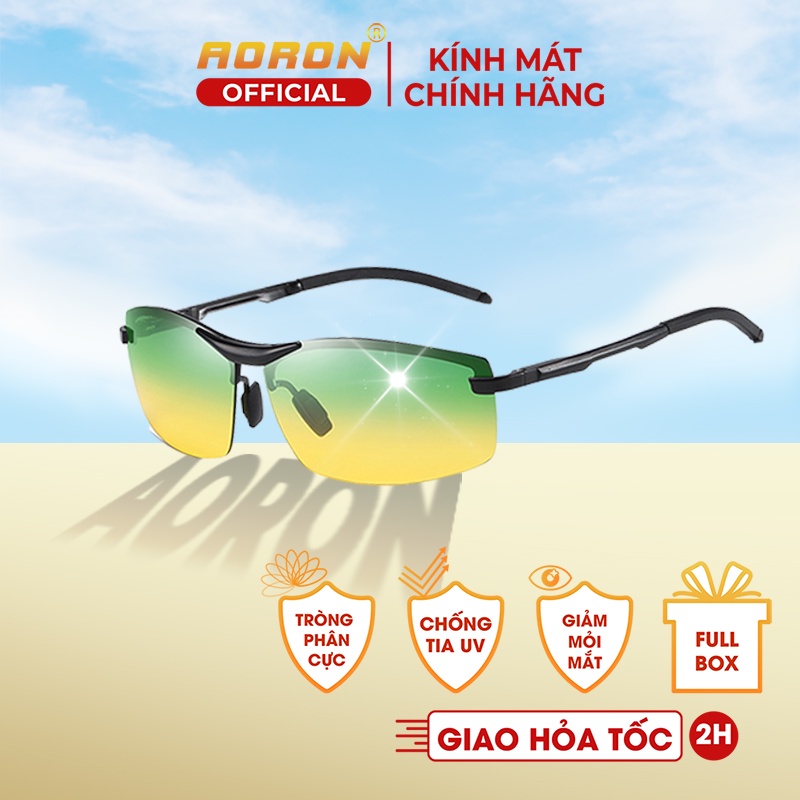 Mắt Kính Mát Nam Phân Cực AORON Chống Tia UV, Chống Chói Bảo Vệ Mắt Khi Lái Xe, Hoạt Động Ngoài Trời - AK019