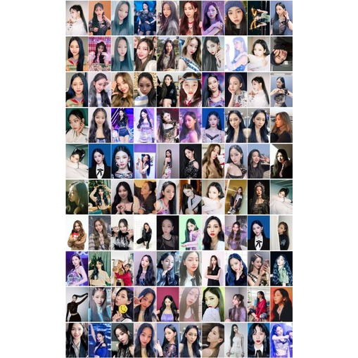 Set 100 card chữ kí aespa Karina - Black mamba, Next level
