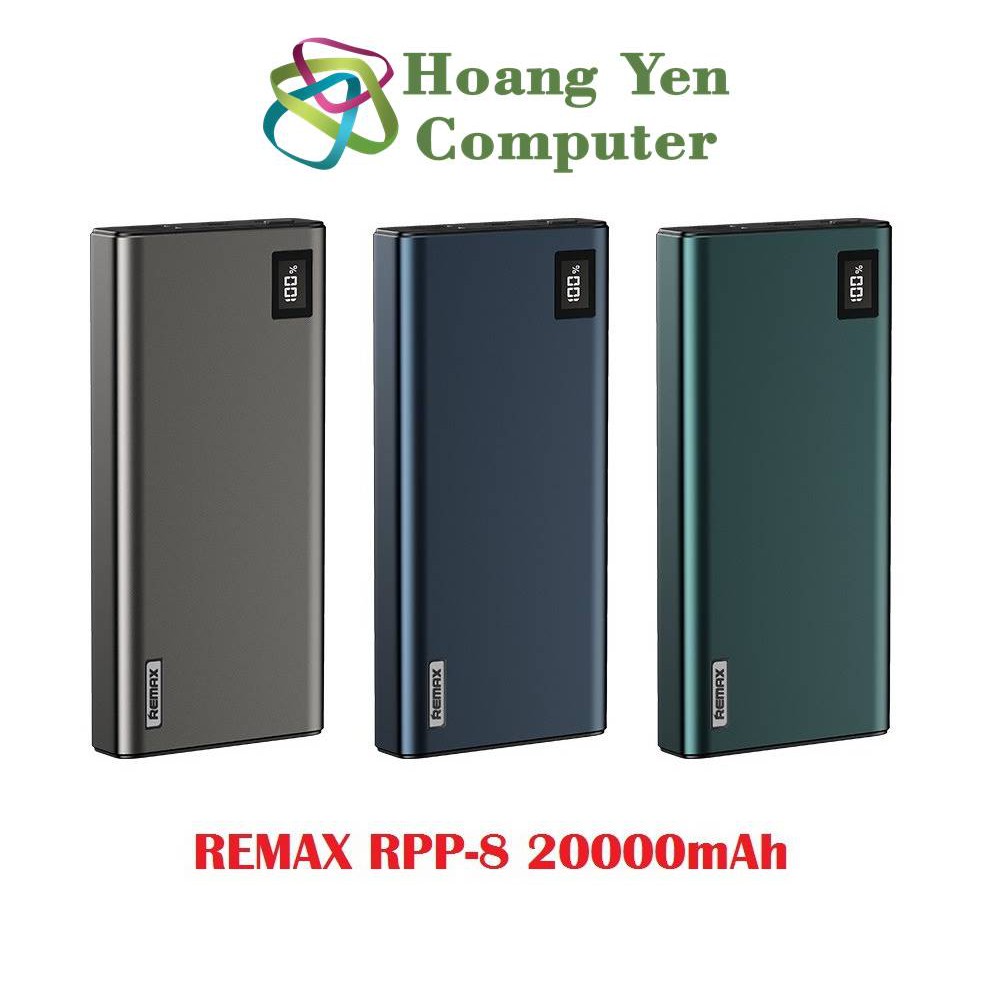 Sạc Dự Phòng Remax RPP-8 20000mAh QC3.0 Và Sạc Nhanh 2 Chiều Type C - BH 1 Năm - Hoàng Yến Computer