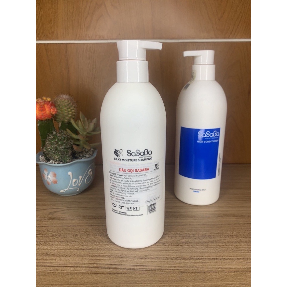 Dầu Gội Xả Sasaba Phục Hồi Và Nuôi Dưỡng Tóc Mềm Mượt 500ml