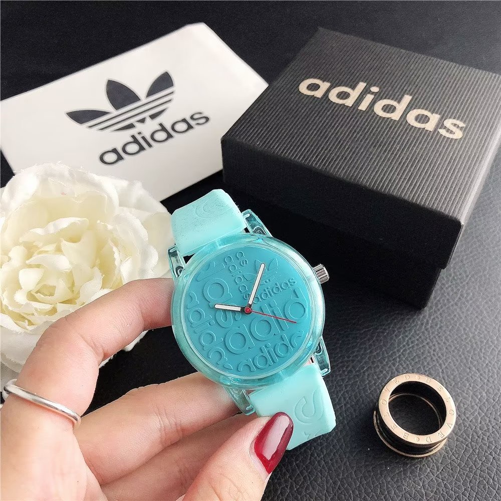 Đồng Hồ Đeo Tay Adidas Mặt Tròn Dây Da Thép Không Gỉ Thời Trang Cho Cặp Đôi