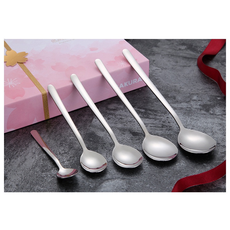 Muỗng Ăn Bằng Thép Không Gỉ 304 Cao Cấp Phong Cách Hàn Quốc