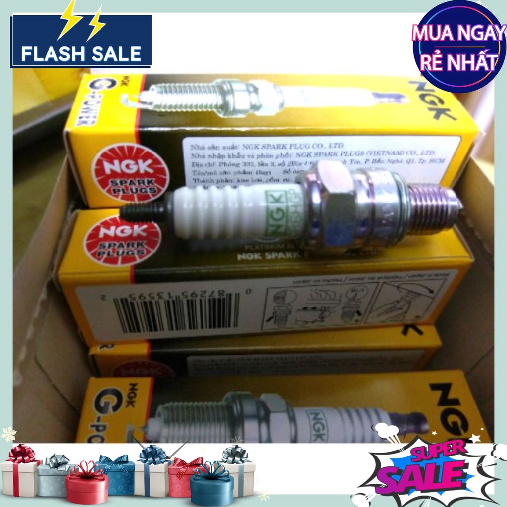 Bugi bạch kim NGK Cr6hpg cho Dream Chaly Sirius Jupiter Taurus Viva wave 100cc (chân ngắn Platinum)