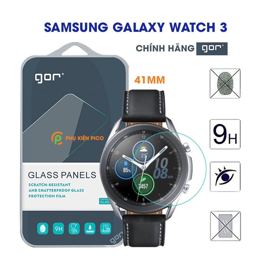 Cường lực đồng hồ Samsung Galaxy Watch 3 41/45mm chính hãng Gor bộ 2 chiếc trong suốt full màn hình