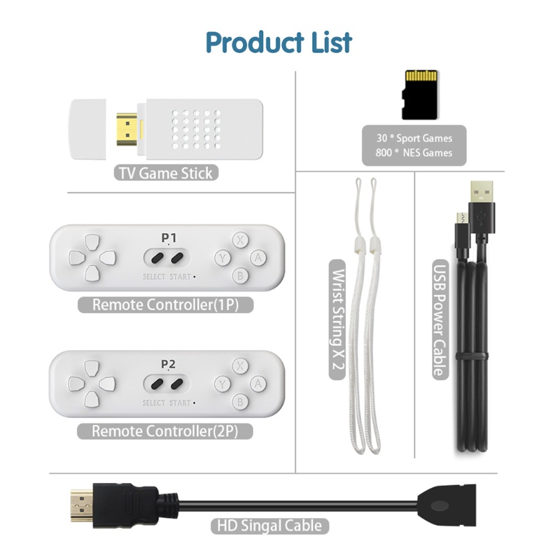 Máy Chơi Game Không Dây Blg Tích Hợp 830 Trò Chơi Cổ Điển