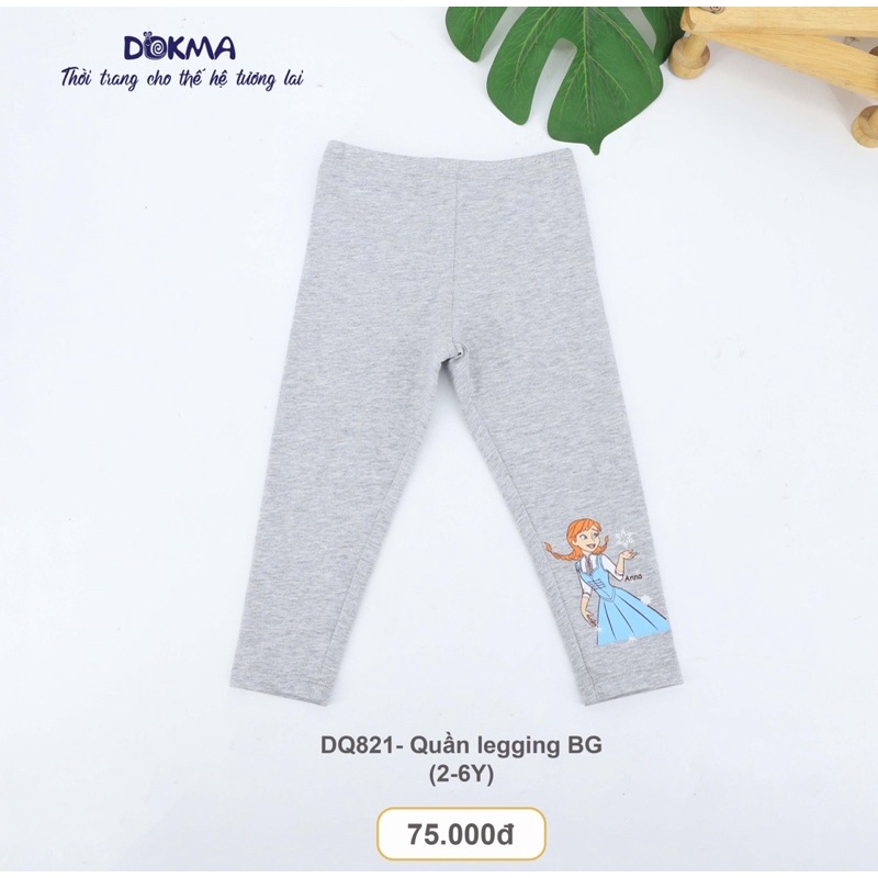 Quần legging Dokma bé 2-6 tuổi mỏng mềm