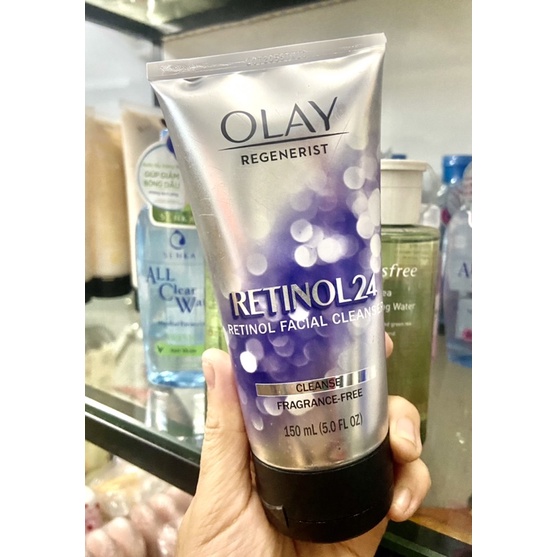 [ AUTH ]SỮA RỬA MẶT LÀM TRẮNG &amp; CHỐNG LÃO HOÁ DA OLAY RETINOL 24 - VITAMIN C 24 FACIAL CLEANSER 150ml