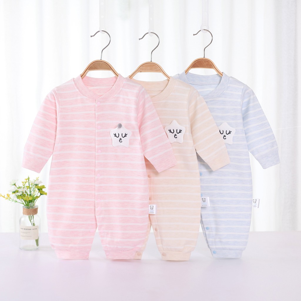 Body liền thân, bodysuit dài tay cotton cho bé trai và bé gái sơ sinh từ 3-14kg, hàng đẹp xuất HÀN - BD48