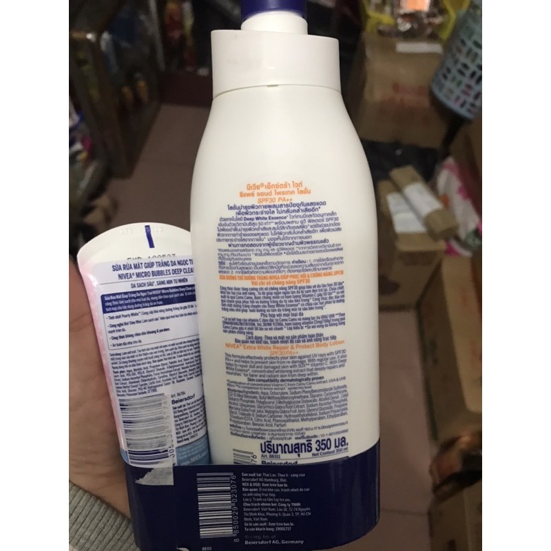 TẶNG SỮA RỬA MẶT KHI MUA SỮA DƯỠNG THỂ NGÀY / ĐÊM NIVEA 400ml