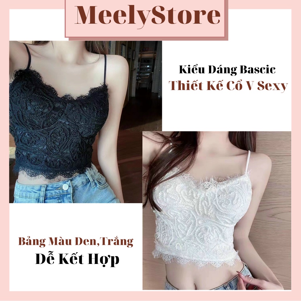 Áo bralete ren 2 dây, hoạt tiết hình xoắn ốc, dáng crotop siêu hot, có đệm mút giúp tôn vòng 1, bảng màu dễ phối | BigBuy360 - bigbuy360.vn