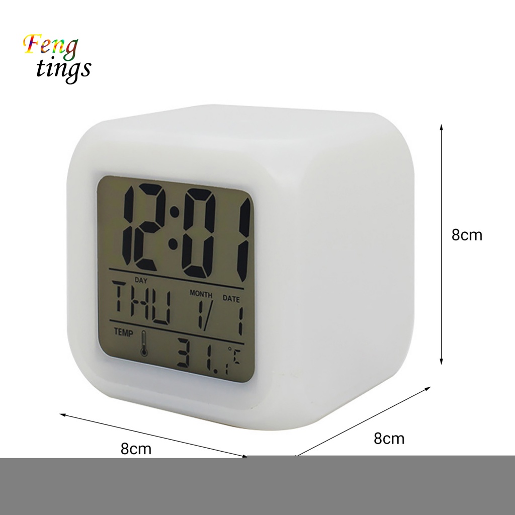 Đồng Hồ LED Điện Tử Chống Sốc Thay Đổi Màu Sắc Có Đèn LED Dành Cho Văn Phòng